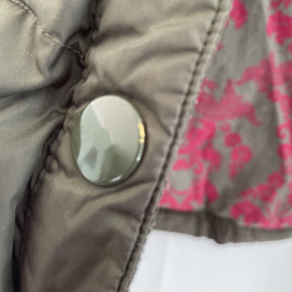 OLD NAVY‎ Retro Gorpcore Y2K Puffer  Vest Army Green Brown Pink Outdoor Large - Picture 8 of 12